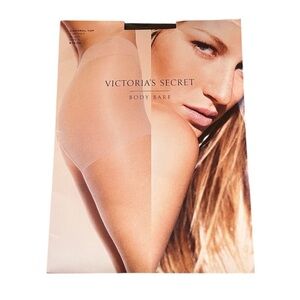 🆕 VICTORIA’S SECRET Body Bare Black Size B Control Top 7 Denier Sheer Pantyhose